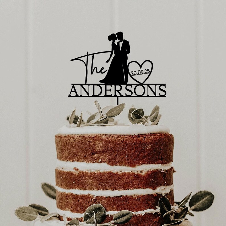 Bride and Groom Cake Topper for Wedding, Wedding Cake Topper, Custom ...