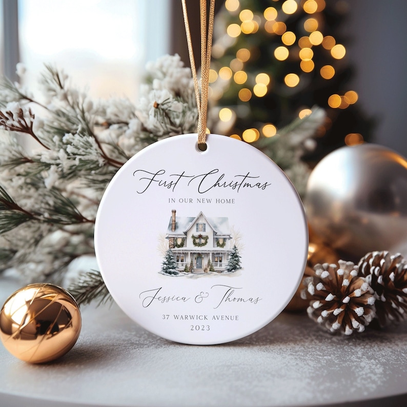 New home ornament, New home keepsake, New home gift, Gift for new home, Personalized ornament, Home ornament, House ornament, Newcomers gift image 1