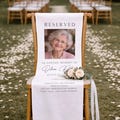 Reserved Wedding Memorial Chair Sign, In Loving Memory Sign, Personalized Linen Fabric Wedding Sign, Wedding Aisle Decor product logo