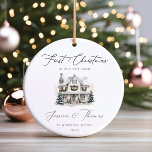 New home ornament, New home keepsake, New home gift, Gift for new home, Personalized ornament, Home ornament, House ornament, Newcomers gift Round