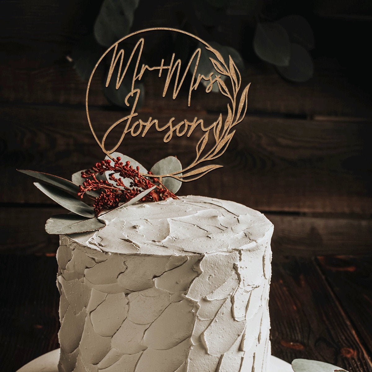 Gold wedding cake topper Wedding cake topper Custom cake Etsy