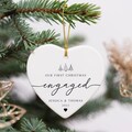 Engagement Ornament, First Christmas Engaged ornament, Engagement gift, Engagement keepsake, Custom couple engagement ornament product logo