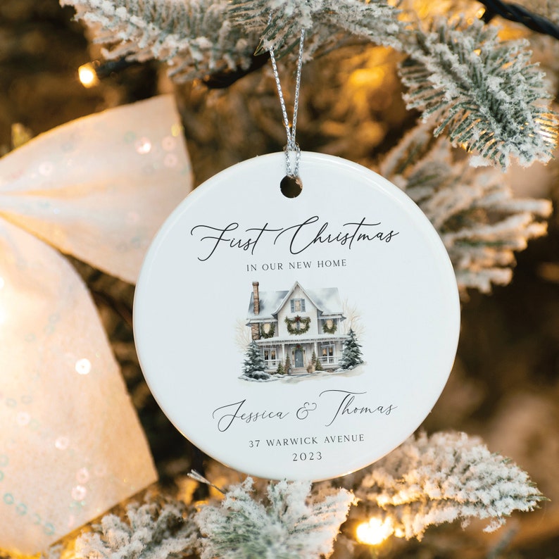 New home ornament, New home keepsake, New home gift, Gift for new home, Personalized ornament, Home ornament, House ornament, Newcomers gift image 6