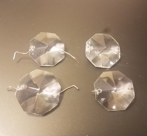 Set Of 14 Octagon 25 Mm Clear Crystal Chandelier Prisms Image 0