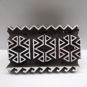 Indian wooden Block hand carved textile printing on fabric blocks / stamp unique Fabric Block Stamp STAMP GEOMETRIC