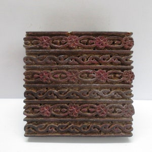 Antique Textile Block Stamp vintage unique kanta quilt printing design pattern,Block,Apparel Fabric Wooden Art,Traditional Stamp