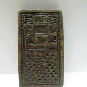 Antique Indian Brass Bronze Jewelry Making tool ethnic Mould Stamp Dye Wax  Seal Ethnic tribal traditional pendant pattern