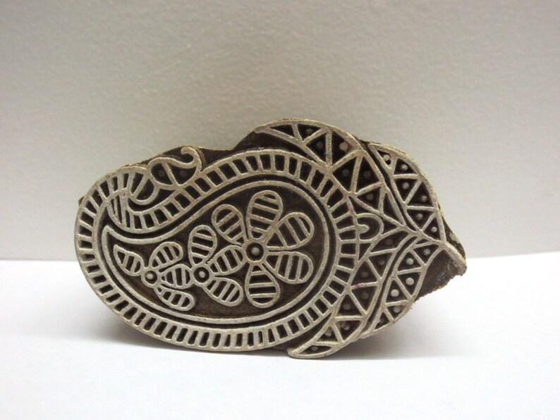 Decorative Blocks Indian Wood Block Printing Stamps Paisley Etsy