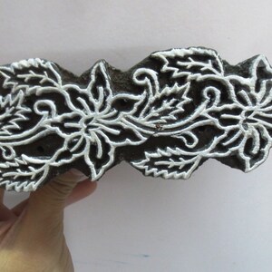 Antique Textile Block Stamp, Vintage floral motif design Printing Block,Apparel Fabric Wooden Art,Traditional Printing Wooden Stamp