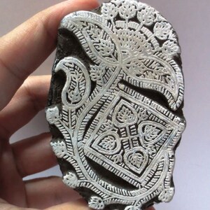 Indian wooden Block hand carved textile printing on fabric blocks / stamp unique Fabric Block Stamp DESIGN FINE ART