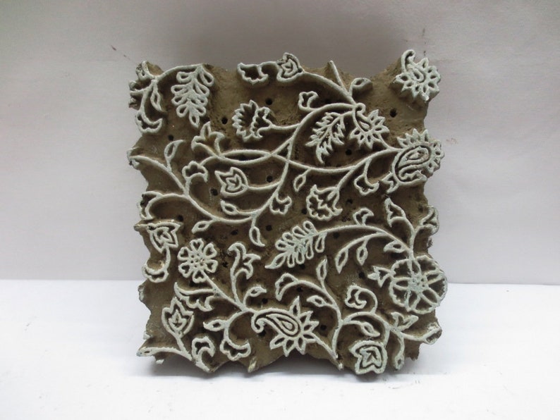 Textile Stamp Indian Wooden Block Stamp Antique Vintage Hand Carved Wood Print FINE DESIGN PRINT