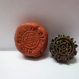 Rare Antique Indian handmade brass seal for stamping documents can be used as pendants