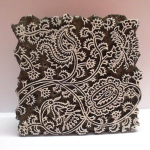 Highly used Textile Block Stamp,ETHNIC floral Carving Design Printing Block,Apparel Fabric Wooden Art,Traditional Printing Wooden Stamp