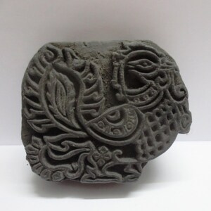 Antique Designer Textile Block Stamp,Bird Design Printing Block, Apparel Fabric Wooden Art, Traditional Printing Wooden Stamp