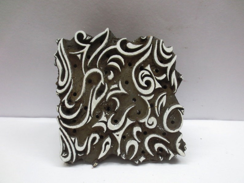 Hand Carved Indian Block Printing Stamp Textile Printing Wooden Stamp for Printing Textile Paper Printing Stamp Stamp Block Christmas gift