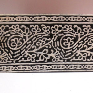 Antique Textile Block Stamp, Vintage floral motif design Printing Block,Apparel Fabric Wooden Art,Traditional Printing Wooden Stamp