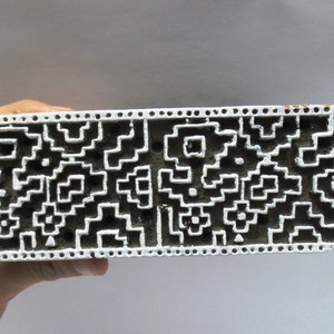 Unique geometrical carving border pattern Indian Wood stamp, Border stamp, textile stamp, , wood stamps, craft stamp, clay & pottery stamp,
