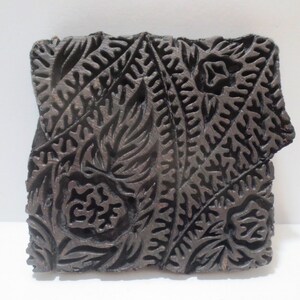 Francobollo in ceramica di arte etnica / francobolli di stampa a blocchi indiani intagliati a mano / tjaps / stampa di carta da stampa a blocchi di legno e timbro di stampa in tessuto ALTAMENTE USATO