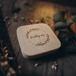 wood USB box engraved usb stick glass wedding USB 3.0 image 1