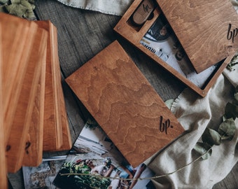Wooden photo box 6x8(15x21) for photo packaging with compartment for USB |  photo and USB box
