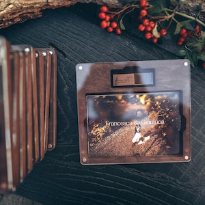 trälåda för foto och USB 10x15 | 4x6 bröllopspresent