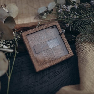 personalized wedding usb box with a transparent lid wooden usb 3.0 with wooden box image 5