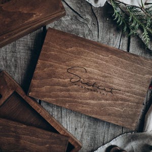 Holzfotobox 15x10 4x6 cm Foto und USB |  Hochzeitsbox
