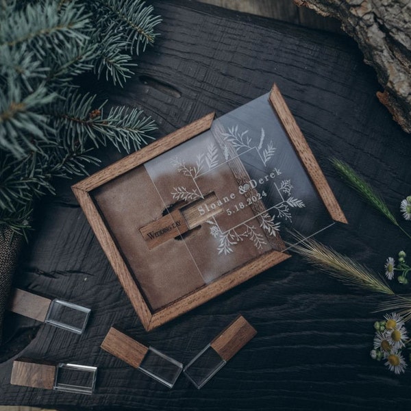 wooden usb box | personalized usb stick 3.0 | wedding gift box