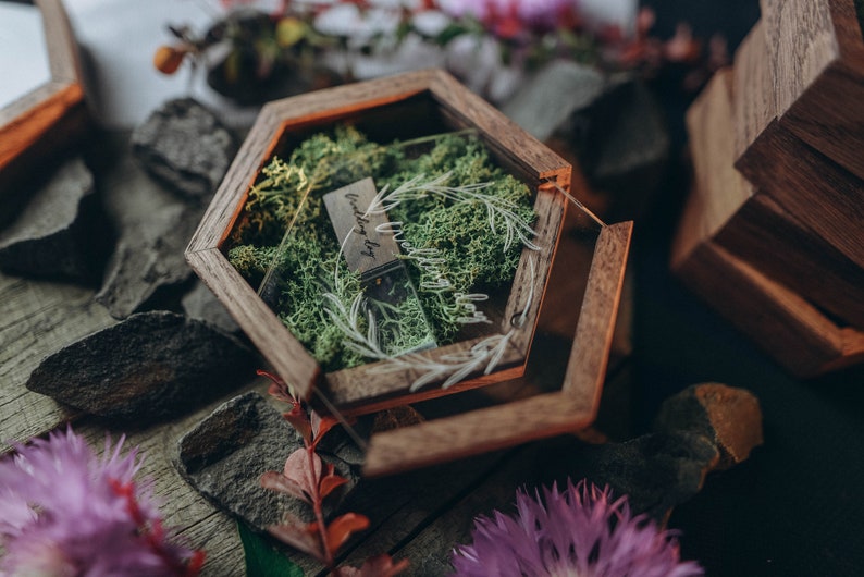 boîte USB en bois avec gravure boîte personnalisée USB 3.0 mariage image 1