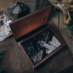 fotodoos van hout en leer | huwelijksgeschenkdoos 4 x 6 | 10 x 15 | 5 x 7 | 13 x 18