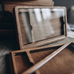 Wooden photo 5x7(13x18cm) box with transparent cover for prints | box for photos and usb