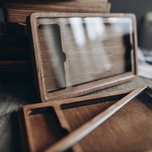 Caja de fotos de madera 5x7(13x18cm) con tapa transparente para impresiones | caja para fotos y usb