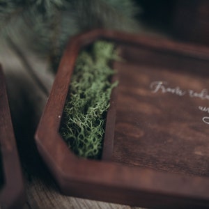 wooden box with with a transparent cover for photo and usb 3.0 wedding gift image 2
