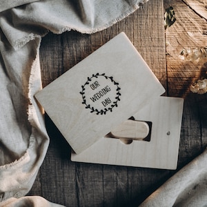 wooden box for usb |  personalized box and USB 3.0