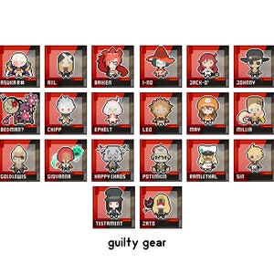 Guilty Gear Snap Keychain Jack'O Bridget Zato Axl Low Asura I-No Potemkin Ephelt Baiken Chipp May Millia Nagoriyuki