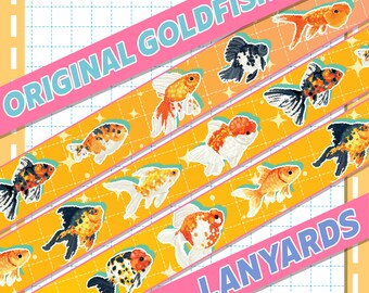 Pixel Fancy Goldfish Lanyard Fish