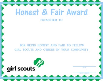 C S A - Girl Scout Law Awards #1-5