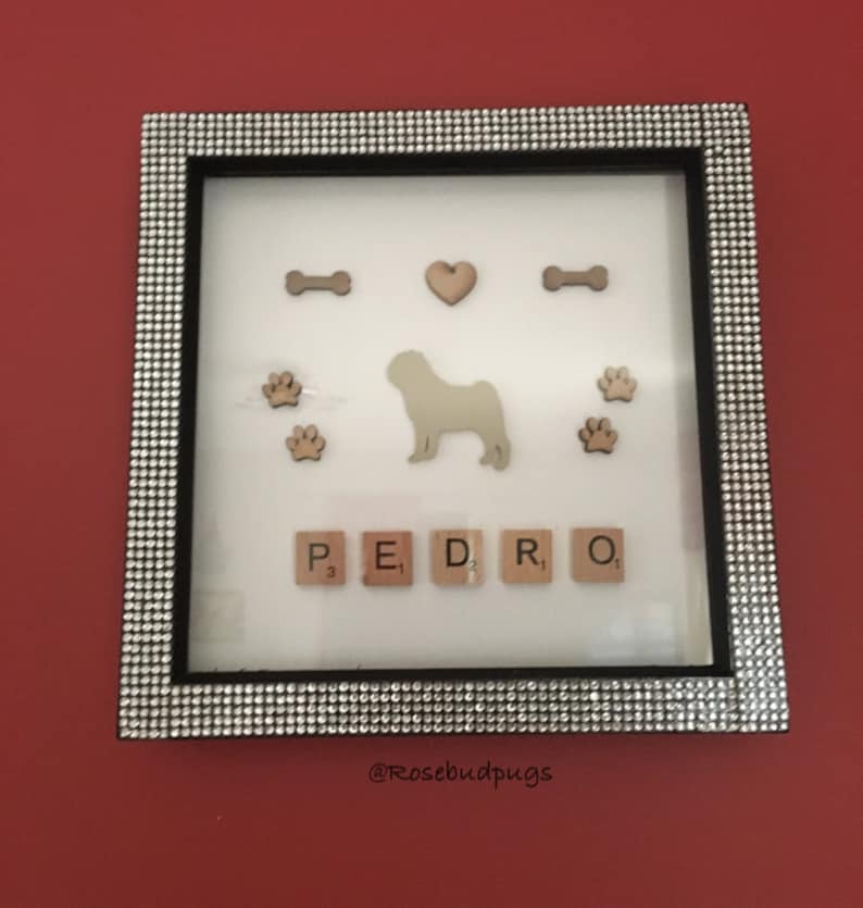 Personalised Pug Box Frame