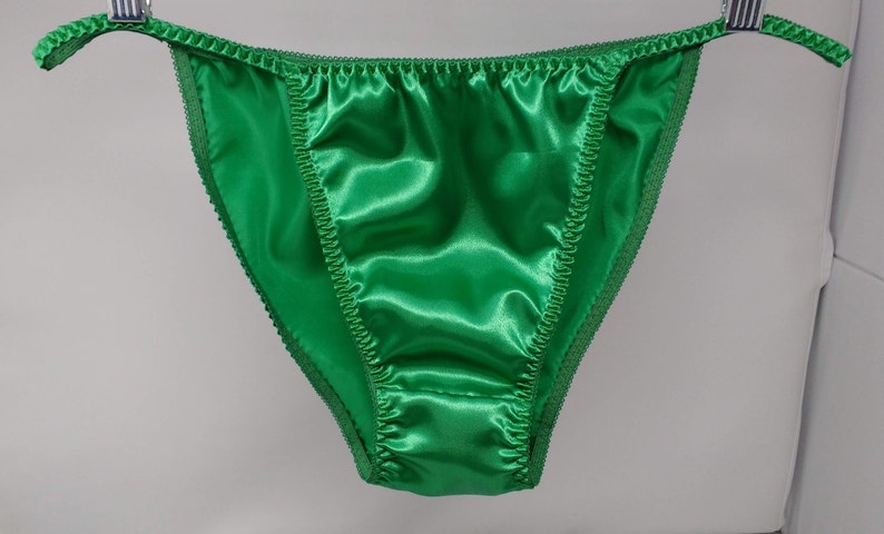 Green Satin String Bikini Classic Joe Boxer Style Etsy | My XXX Hot Girl