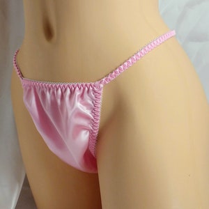 Pink Satin String Bikini Thong Joe Boxer style. image 8