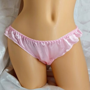 Pink Satin Flutter Panties