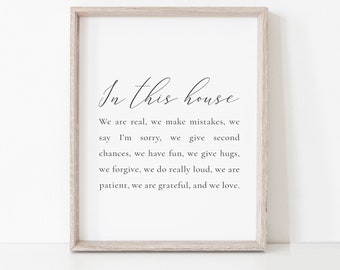 In this house print | Etsy