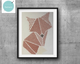 Blackwork Fuchs pdf sofortiger Download Schnittmuster