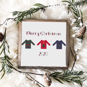 Cross stitch pattern set of Christmas jumpers