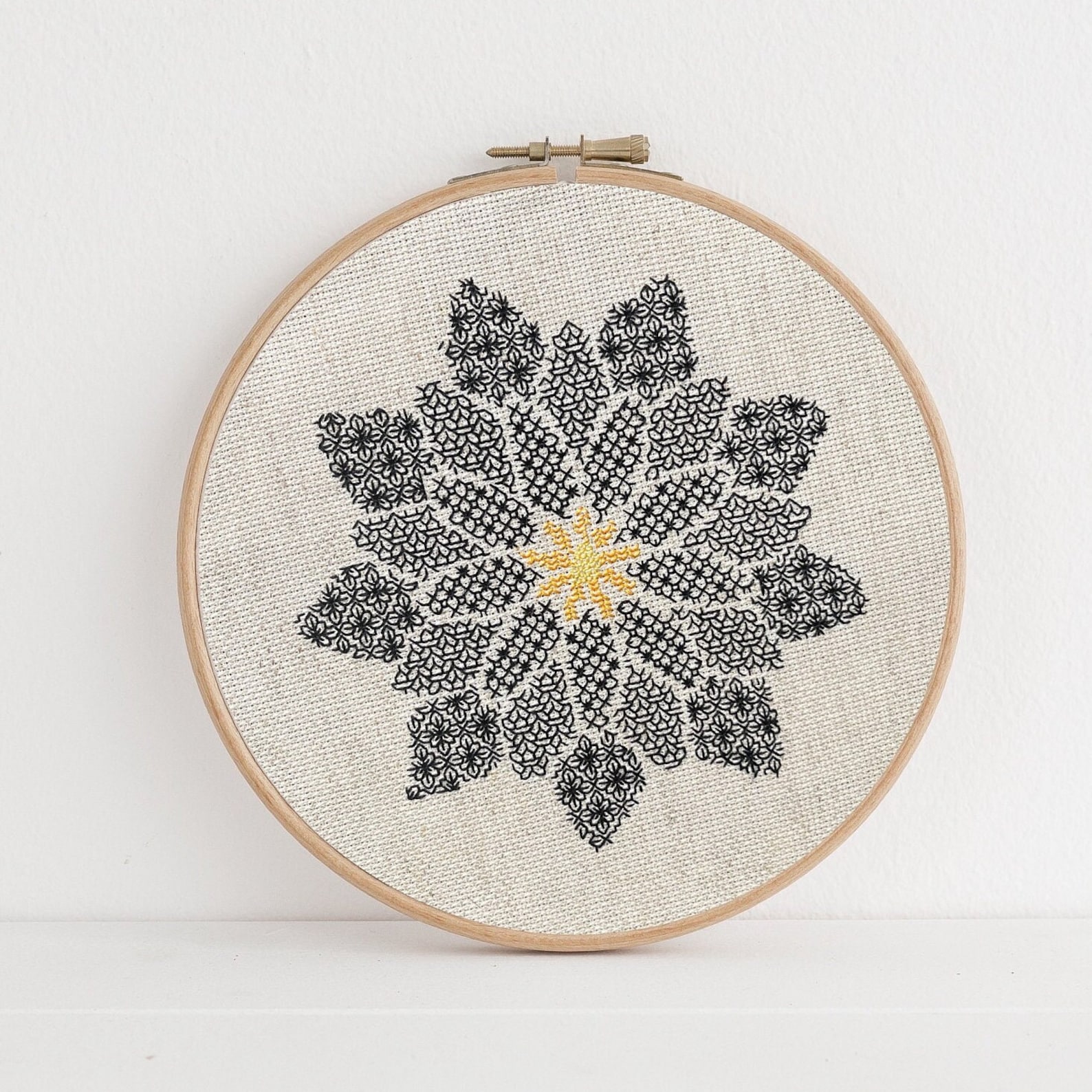 Flower Blackwork Instant Download Pdf Pattern - Etsy