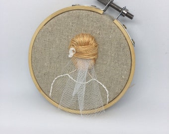 3D embroidery - wedding hair - custom