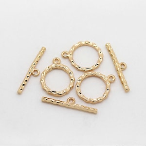 High-quality 20 Sets Real Gold Plated Toggle Clasps,Gold Plated Brass Clasp,Necklace Clasp,Bracelet Clasp wholesale Lead Nickel Free
