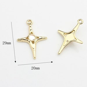 10pcs Rhinestone Cross Charm,Cross Earring Jewelry Pendant Charm Wholesale