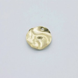 Hammered Round Raw Brass Pendants Charms, Brass Earring Connector, Raw Brass Earring Pendant, Earring Finding Jewelry Accessories