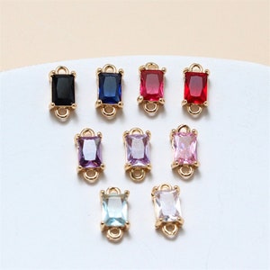 10pcs Glass Crystal Connector Charm,Crystal Rhinestone Earring Connector Charm Wholesale